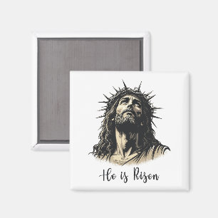 Er ist Jesus Christlich glücklicher Ostern Risen Magnet