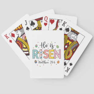 Er ist Jesus Christlich glücklicher Ostern Risen Spielkarten