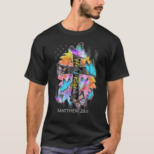 Er ist Jesus Christlicher Schmetterling-Amerikaner T-Shirt