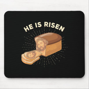 Er ist Jesus Christus-Ostern-Pun Christlich Brea v Mousepad