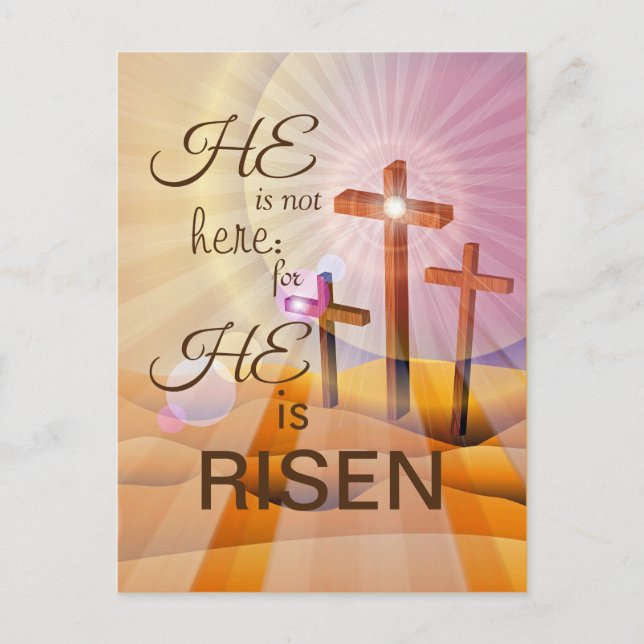 Er ist Jesus-Ostern-Riser Postkarte (Vorderseite)
