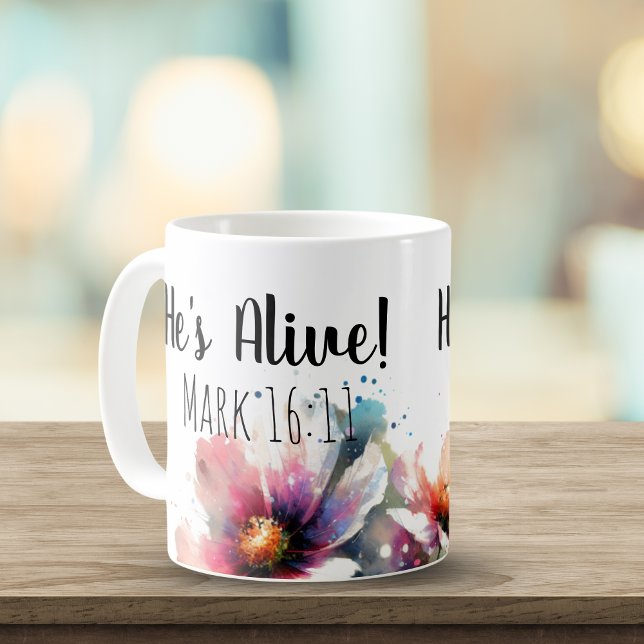 Er ist lebendig Markus 16:11 Kaffeetasse (Von Creator hochgeladen)
