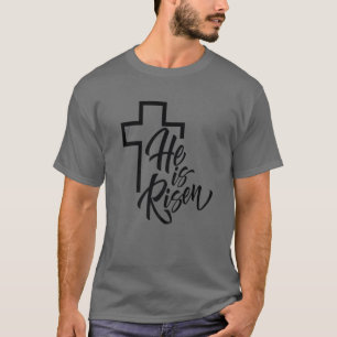 Er ist Leopard Cross Vintag glücklichen Ostern 20 T-Shirt