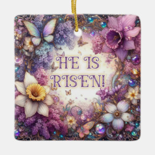 Er ist Lila Ostern Risen Butterflies Lilacs Keramikornament