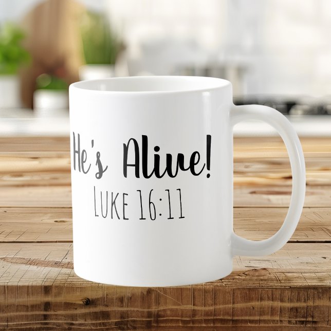 Er ist Live Mark 16:11 Kaffeetasse (Von Creator hochgeladen)