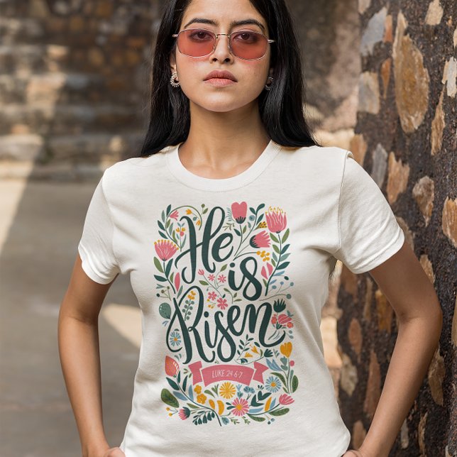 Er ist Luke 24-6-7 Risen Tri-Blend Shirt (Von Creator hochgeladen)