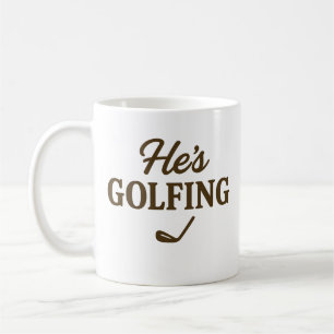 Er ist lustiger Golfer-Vater Golfspielende Mutter Kaffeetasse