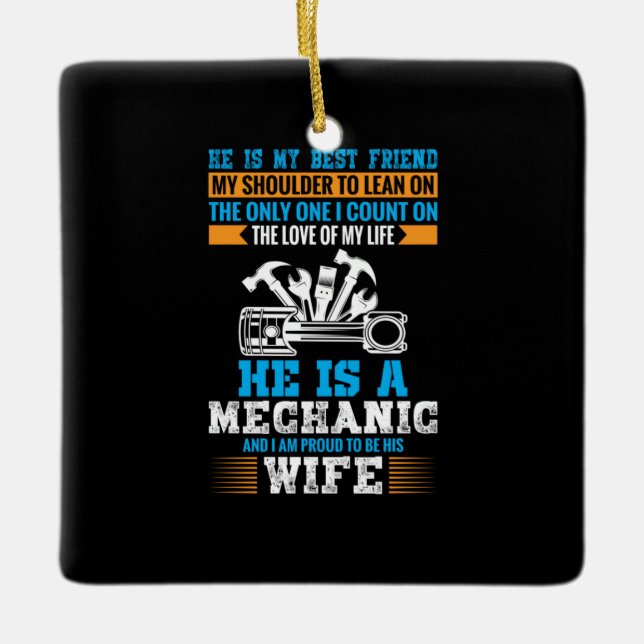 Er ist Mechaniker Keramikornament (Vorderseite)