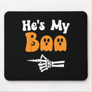 Er ist mein Boo, der Halloween Pajama Paare macht. Mousepad