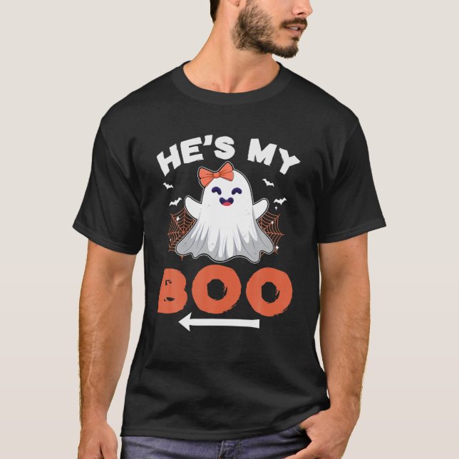 Er ist mein Boo-Geist-Halloween-Kostüm T-Shirt (Vorderseite)
