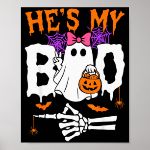 Er ist mein Boo passende Halloween-Paare Sie ist  Poster