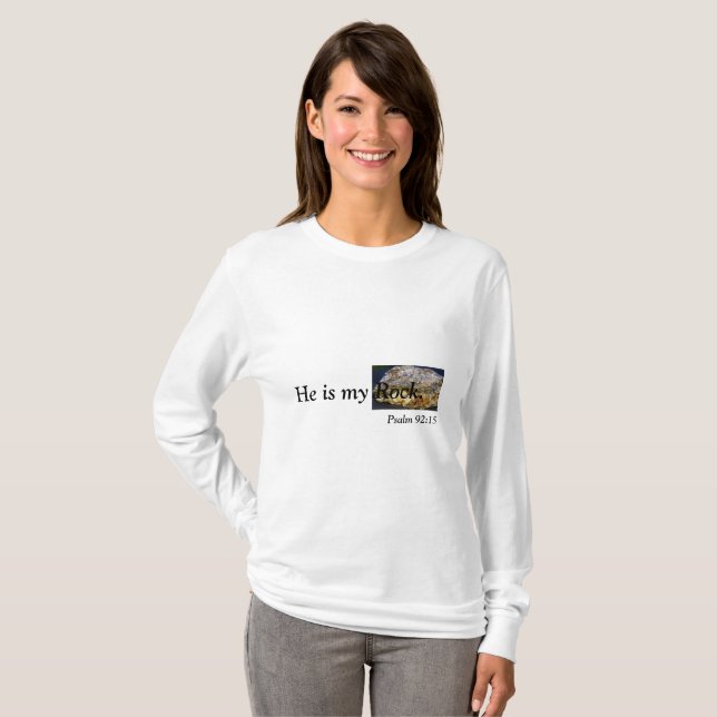 Er ist mein Felsen, Scripture-T - Shirt (Vorne ganz)