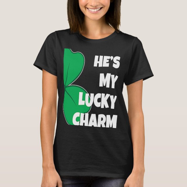 Er ist mein glückliches Charm St Patricks Day Coup T-Shirt (Vorderseite)