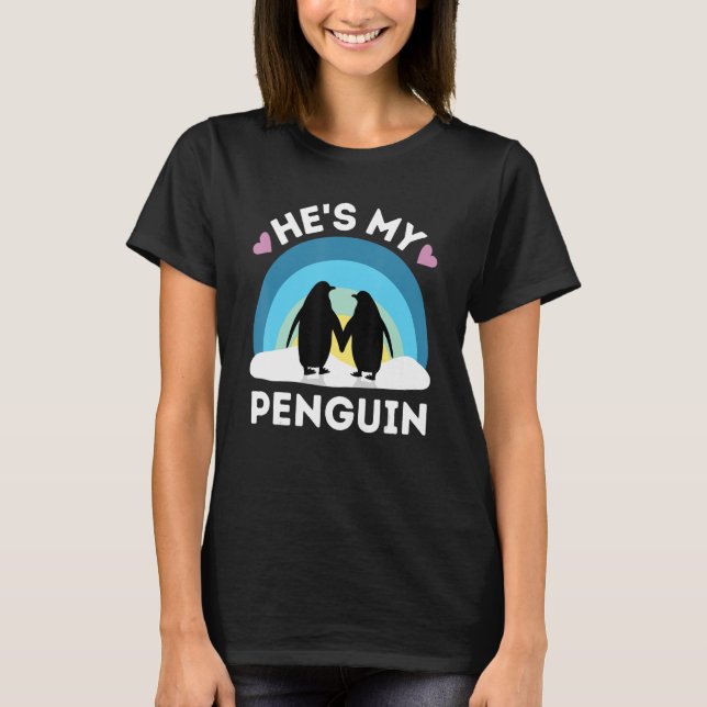 Er ist mein Pinguin - Niedliche Paare T-Shirt (Vorderseite)