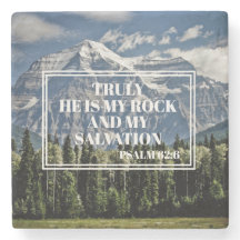 Er ist mein Rock Christlich Bible Verse Mountain F
