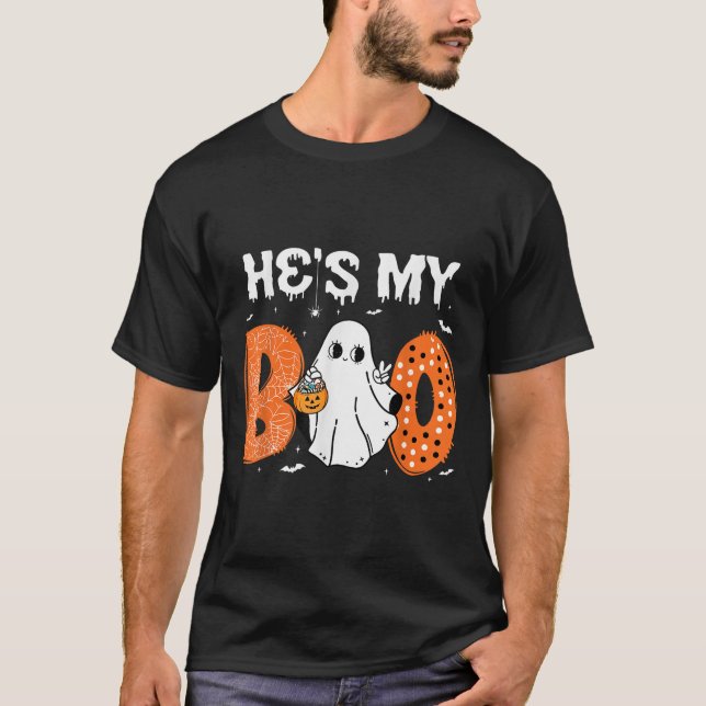 Er ist meine Boo, die Halloween-Paare vergleichen. T-Shirt (Vorderseite)
