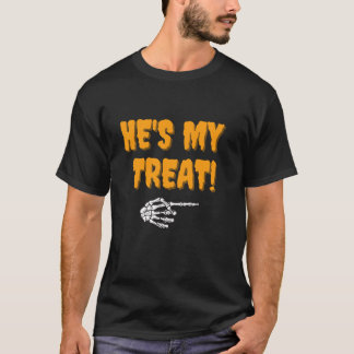 Er ist meine Leckerei Skeleton Hand Funny Hallowee T-Shirt