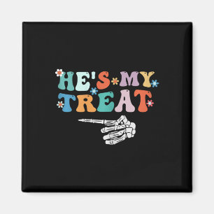 Er ist meine Leckerei Skeleton Hand Halloween Paar Magnet