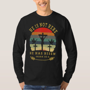 Er ist nicht hier, Jesus Christus Cross Vint. T-Shirt