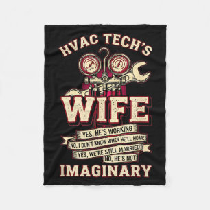 Er ist nicht witzig eingebildet HVAC-Tech-Ehefrau  Fleecedecke