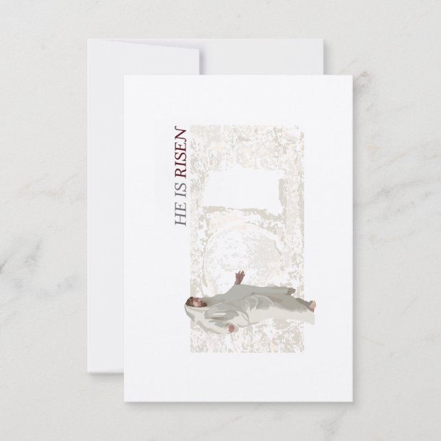 Er ist Osterkarte. Dankeskarte (Vorderseite)