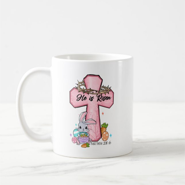 Er ist Ostern-Tasse-Geschenk Kaffeetasse (Links)