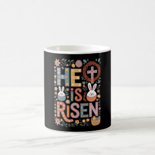 Er ist Rised Jesus Floral Niedlich Ostern Sonnenka Kaffeetasse