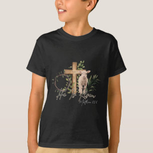 Er ist Rised Schaflammkreuz Jesus Christliche Este T-Shirt