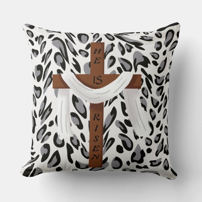 Er ist Risen Animal Print PIllow Kissen (Vorderseite)