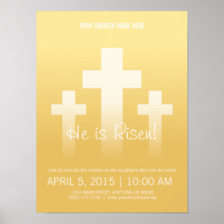 Er ist Risen! Anpassbare Ostersonntagspopster Poster