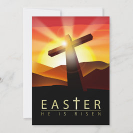 Er ist Risen Cross Feiertagskarte