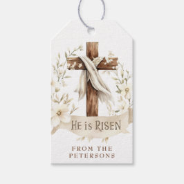 Er ist Risen Cross | Ostern Geschenkanhänger