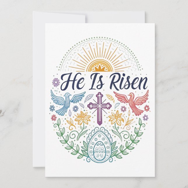 Er ist Risen Feiertagskarte (Vorderseite)