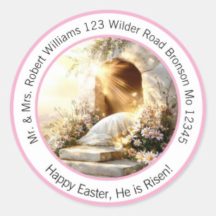 Er ist Risen - individualisierbares OsterSiegel Runder Aufkleber