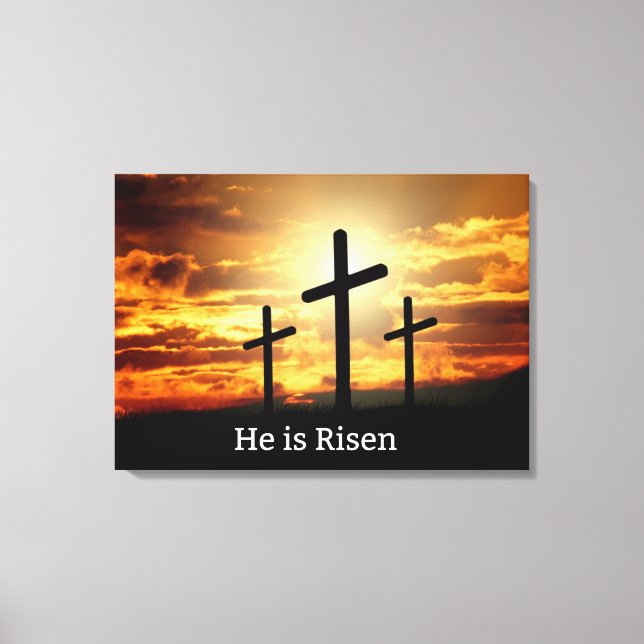 Er ist Risen Leinwanddruck (Vorderseite)