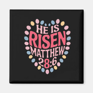 Er ist Risen Matthew 286 Boho Floral Christlich Bi Magnet