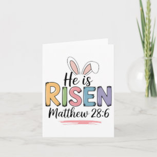 Er ist Risen Matthew 286 Christliche Ohrbibel Karte