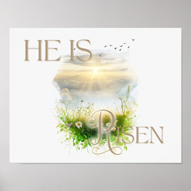"Er ist Risen" Osterposter Poster (Vorne)