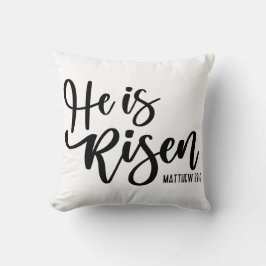 Er ist Risen Osterwurm PIllow Schwarz & Weiß Kissen