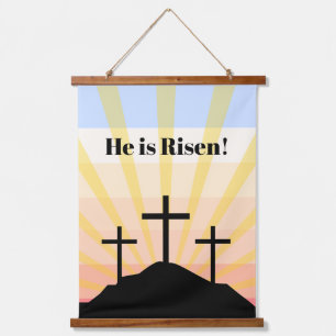 Er ist Risen Retro Wandteppich Mit Holzrahmen