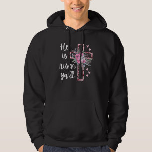 Er ist Risen Ya'll Cheetah Cross Christlichen Glau Hoodie
