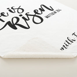 Er ist Riser Osterblanket Sherpa Black & White Sherpadecke