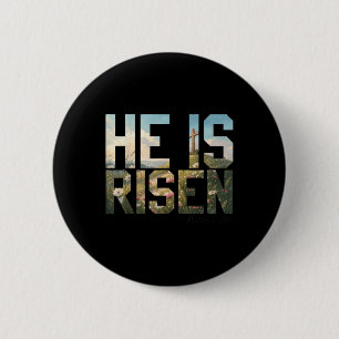 Er ist riskiert Wildblume kreuzen Jesus Christlich Button