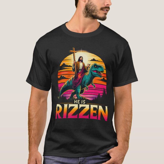 Er ist Rizzen Christlich ist Rizzen Christlichen J T-Shirt (Vorderseite)