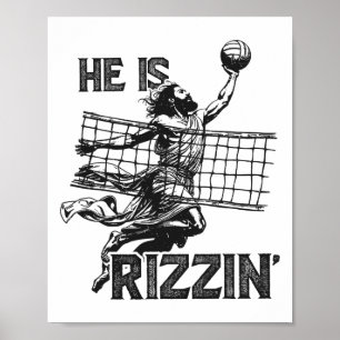 Er ist Rizzin Funny Jesus, der Volleyball-Spieler  Poster