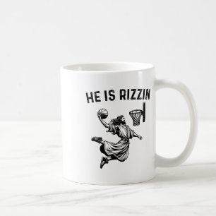 Er ist Rizzin Jesus Bysketbyll Christlich Religiös Kaffeetasse