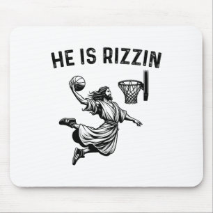 Er ist Rizzin Jesus Bysketbyll Christlich Religiös Mousepad