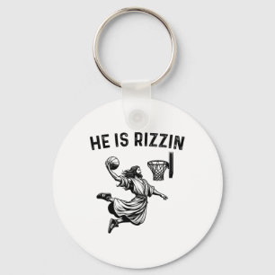 Er ist Rizzin Jesus Bysketbyll Christlich Religiös Schlüsselanhänger