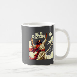 Er ist Rizzin Jesus Meme Zitat T-Shirt Lustiges Vo Kaffeetasse