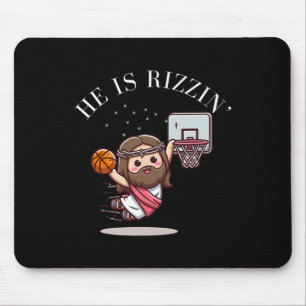 Er ist Rizzin lustig Jesus spielt Sketll1 Mousepad